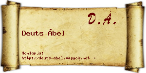 Deuts Ábel névjegykártya