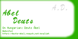 abel deuts business card